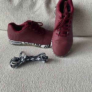 NOBULL burgundy super fabric trainers . Used size 8.5